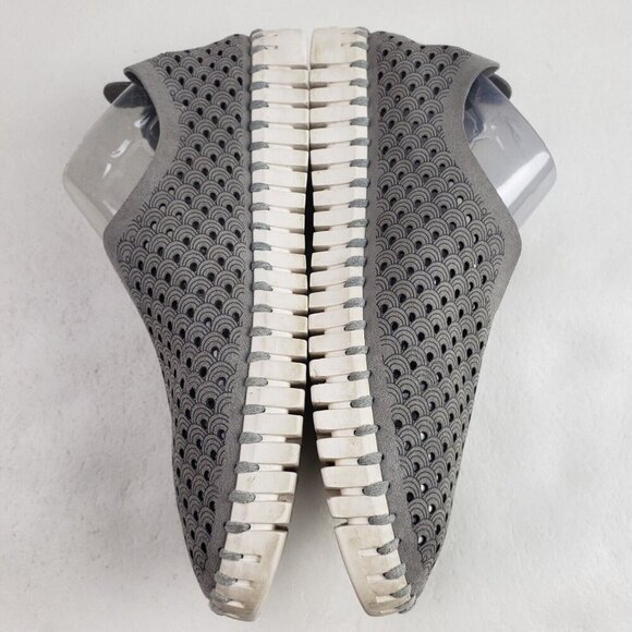 Ilse Jacobsen Tulip Slip On Flat Womens 7.5-8 38 Gray Leather Perforated Shoe - Picture 5 of 11
